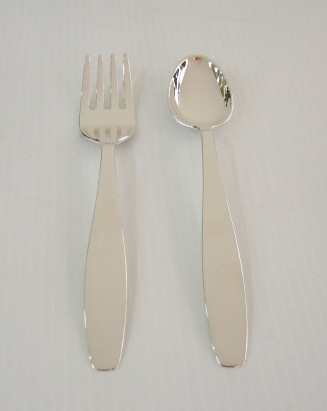 sterling silver Silver baby spoon and fork