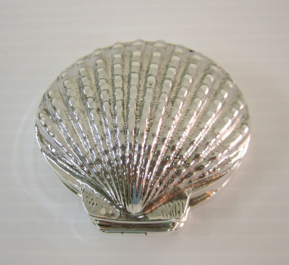 sterling silver Silver Shell Pill  Box