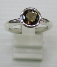 sterling silver Smoky quartz Ring