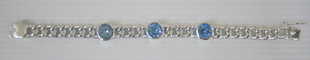sterling silver Silver Blue topaz Bracelet