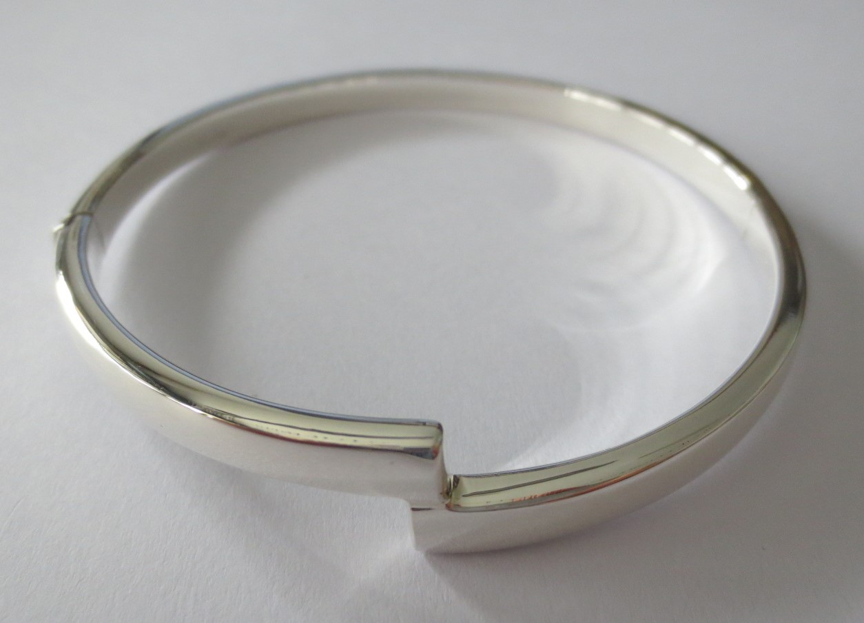 sterling silver Round Silver Bangle
