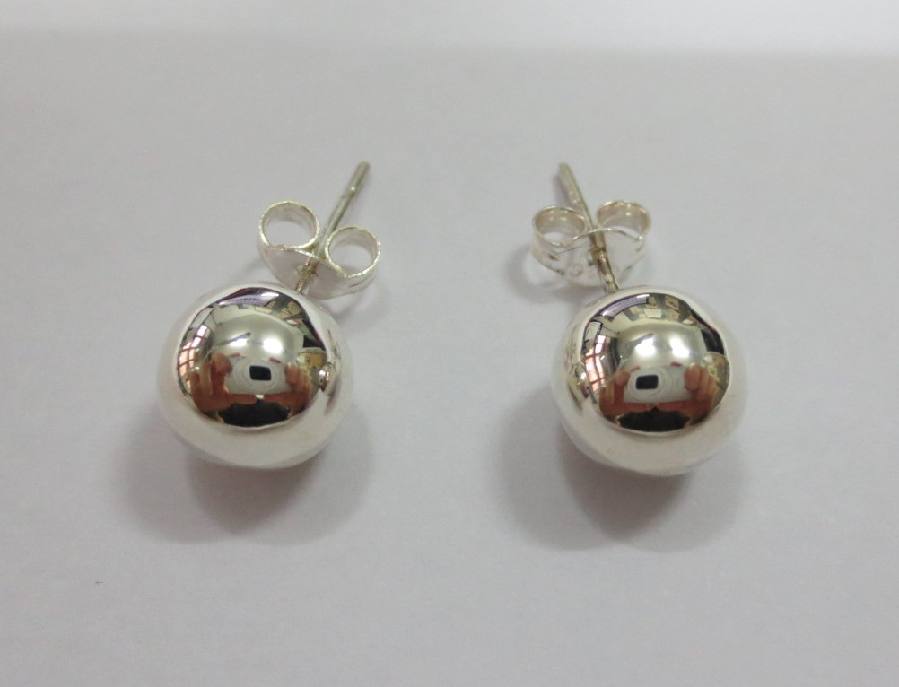 sterling silver Silver Ball Stud Earrings