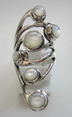 sterling silver Silver Ring with Mother of Pearl