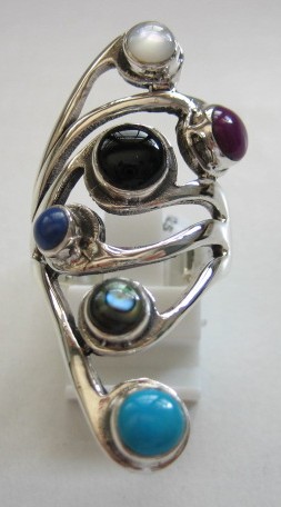 sterling silver Silver Ring with Assorted Stones