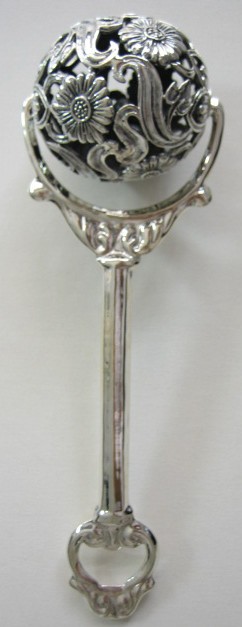 sterling silver Silver Baby Rattle.