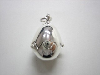 sterling silver Silver Cracked Egg Charm