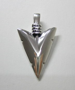 sterling silver Silver Spearhead Charm / Pendant