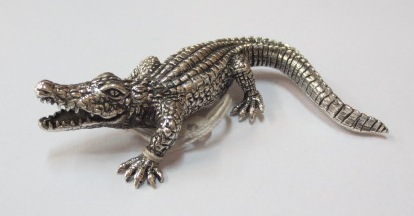 sterling silver Silver Alligator/Crocodile Figurine