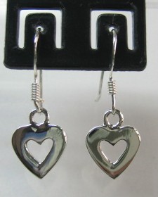 sterling silver Silver Heart Earrings.