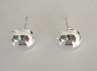 sterling silver Half Ball Silver Stud Earrings