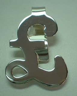 sterling silver Pound Sterling Sign Silver Money Clip.