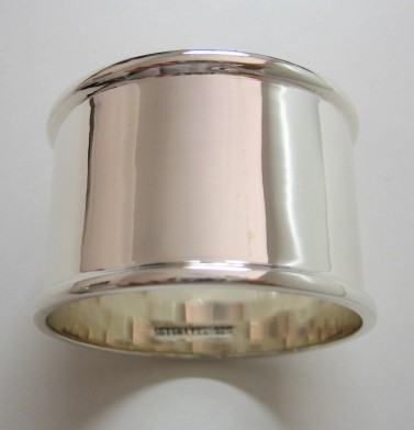 sterling silver Round Silver Napkin Ring.