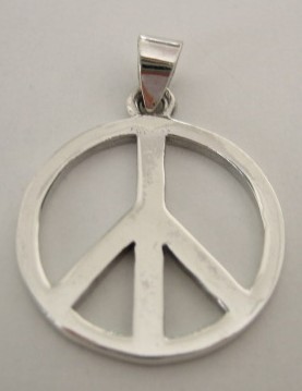 sterling silver Silver Peace Sign Pendant