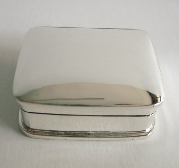 sterling silver Rectangular Silver Pill Box