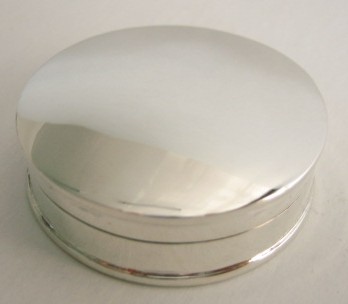 sterling silver Round silver pill box 