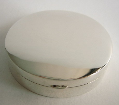 sterling silver Round silver pill box (large)