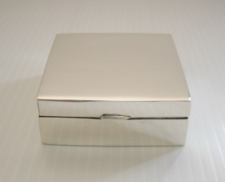 sterling silver Large Square Sterling Silver Pill Box