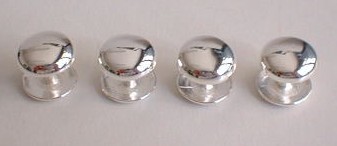 sterling silver Round Dome Tuxedo Studs.