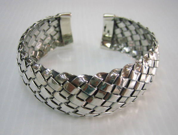 sterling silver Braided silver bangle/bracelet