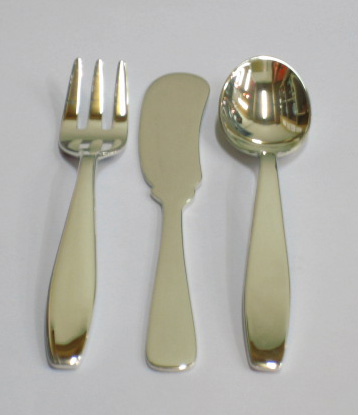 sterling silver Silver baby knife, fork and spoon