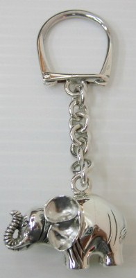 sterling silver Silver Elephant Key Chain/Ring