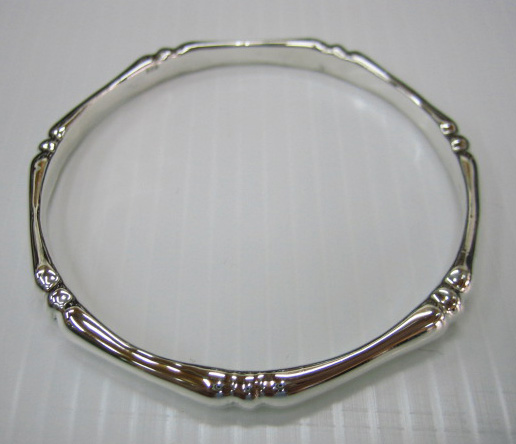 sterling silver Silver Bamboo Bangle