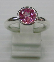sterling silver Pink topaz Ring