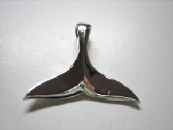 sterling silver Silver Whale's Tail Pendant