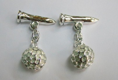 sterling silver Silver Golf Cufflinks