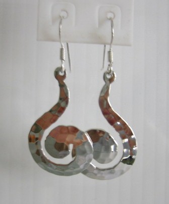 sterling silver Hammered Sterling Silver Earrings