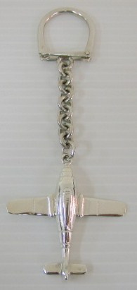sterling silver Silver Aeroplane Key Chain/Ring