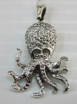 sterling silver Silver Octopus Pendant