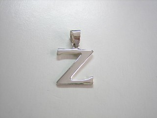 sterling silver Alphabet Charm / Pendant (Letter Z)