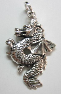 sterling silver Silver Dragon Pendant