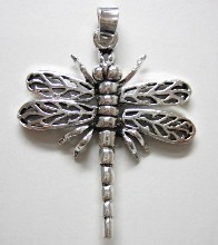 sterling silver Silver Dragonfly Charm / Pendant