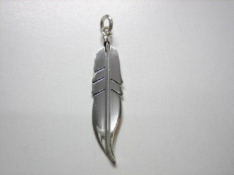 sterling silver Feather / Leaf Charm