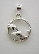 sterling silver Silver Dolphin Pendant.