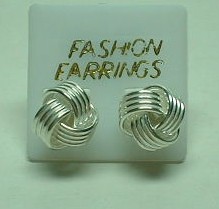 sterling silver Silver Knot Stud Earrings
