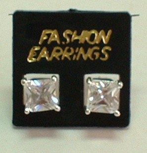 sterling silver Cubic Zirconia Stud Earrings.