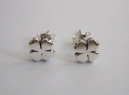 sterling silver Silver Flower Stud Earrings