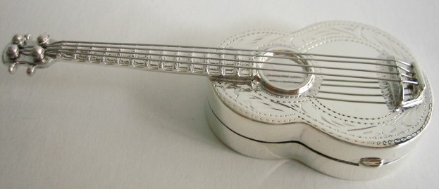 sterling silver Silver Guitar Pill Box