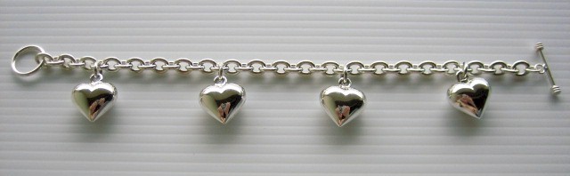 sterling silver Sterling Silver Heart Charm Bracelet
