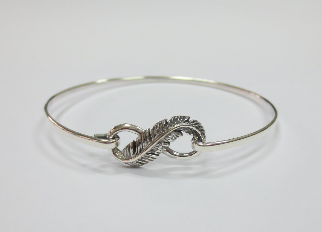 sterling silver Silver Infinity Sign Cuff Bangle