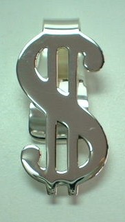 sterling silver Dollar Sign Silver Money Clip.