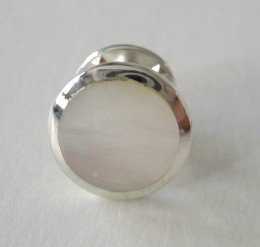 sterling silver Mother-of-Pearl Tie Pin