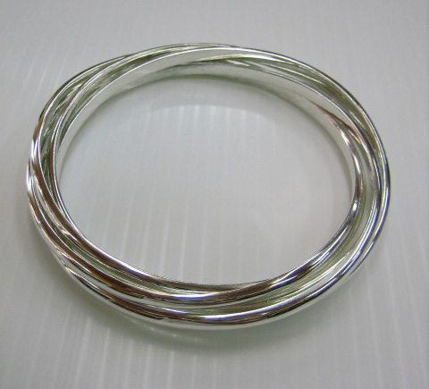 sterling silver Quinary (5) Silver Bangle