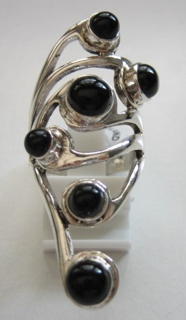 sterling silver Silver Ring with Onyx