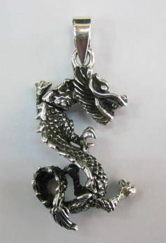 sterling silver Silver Dragon Pendant