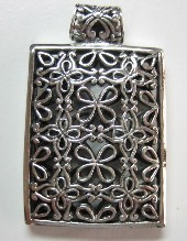 sterling silver Rectangular Silver Pendant.