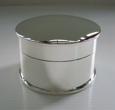 sterling silver Round Sterling Silver Box (Hinged)